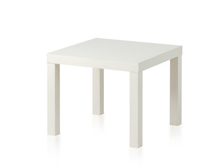 white plastic table