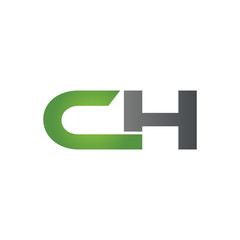 CH company linked letter logo green