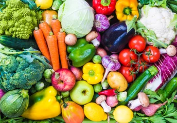 Photo sur Plexiglas Légumes Fond de légumes et de fruits.
