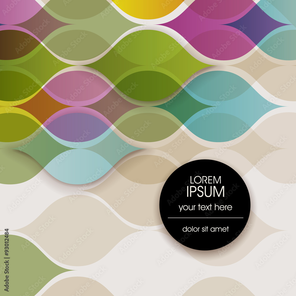Poster background with abstract shapes, eps10 vector