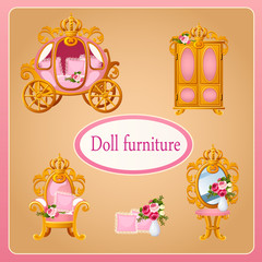 Royal doll furniture for the room Princess