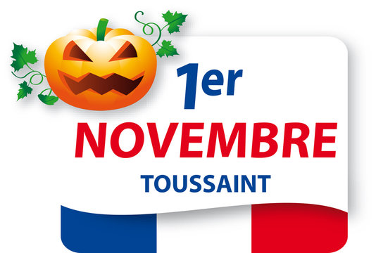 1er Novembre Fete De La Toussaint Version2 Citrouille Stock Vector Adobe Stock