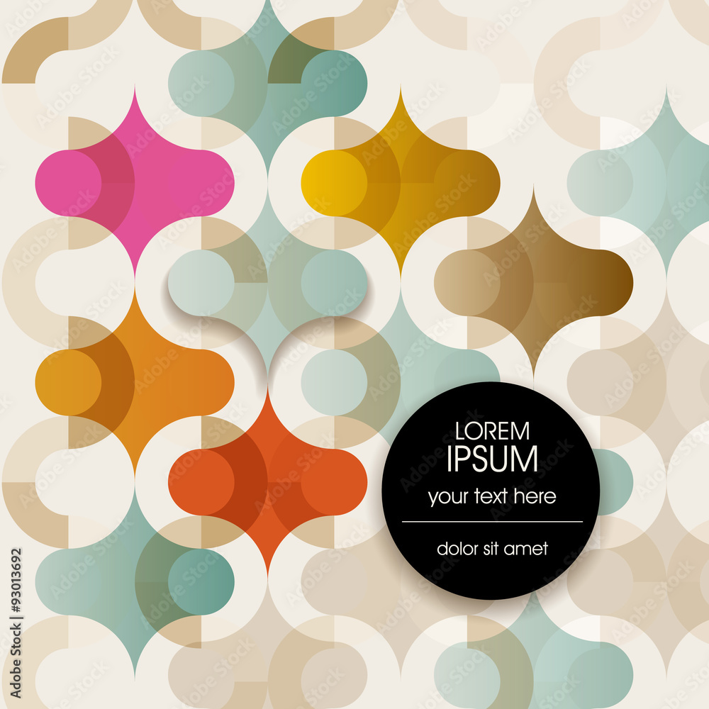 Poster background with abstract shapes, eps10 vector