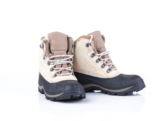 pair of weather proof snow boots