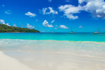 Fototapeta na wymiar Anse Lazio - Paradise beach in Seychelles, island Praslin
