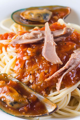 tuna mussel tomato pasta