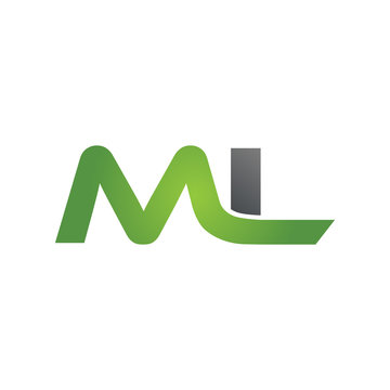 ML company linked letter logo green