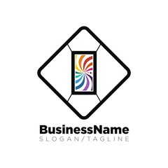 Door vector logo icon