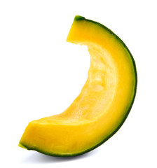 Green pumpkin on white background.