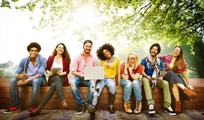 Diversity Teenagers Friends Friendship Team Concept