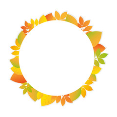 autumn nice circle frame