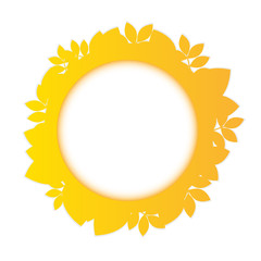 autumn leaves color circle frame
