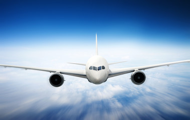 Naklejka na ściany i meble Airplane Skyline Horizon Flight Cloud Concept