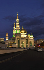 Fototapeta premium The new building of a mosque in Moscow