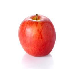 Red apple on white background.