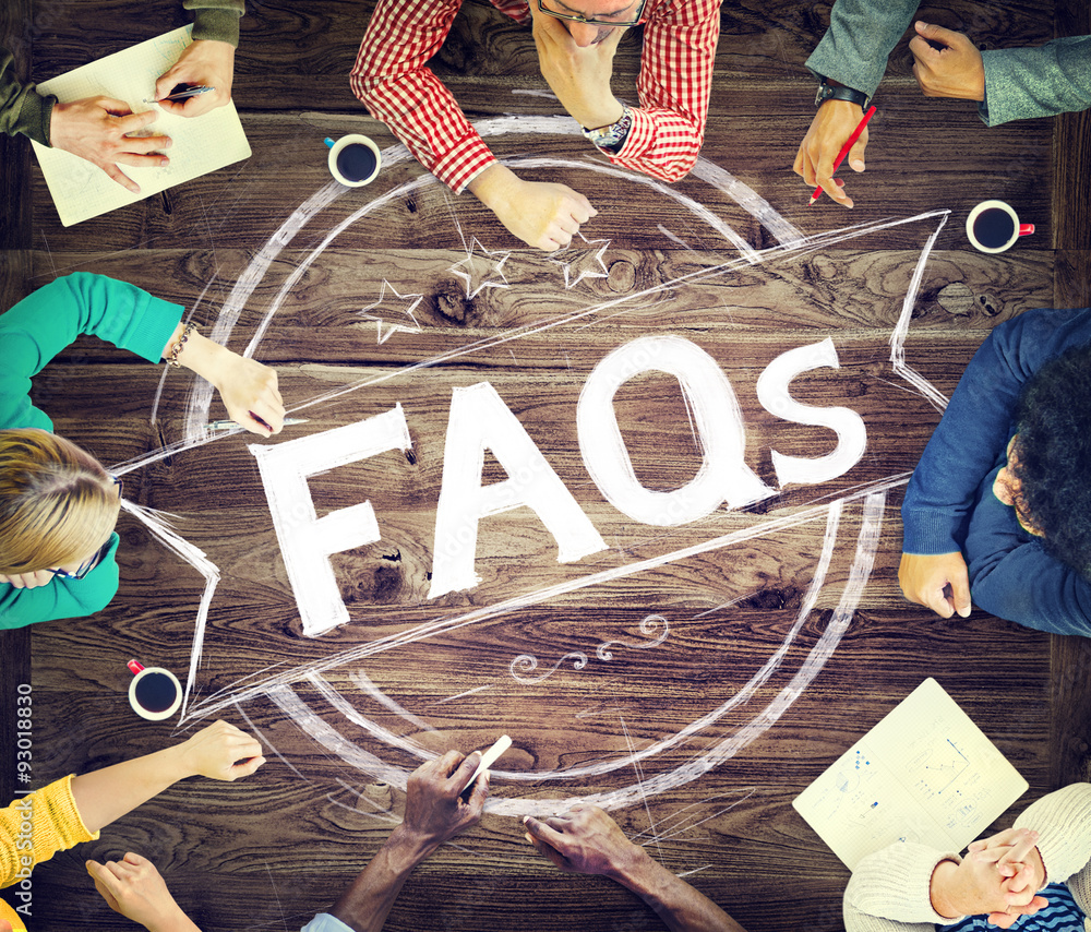 Poster faq frequently asked questions guidance explanation concept