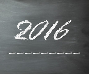 2016 on a chalkboard