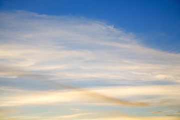   in the colored sky white soft