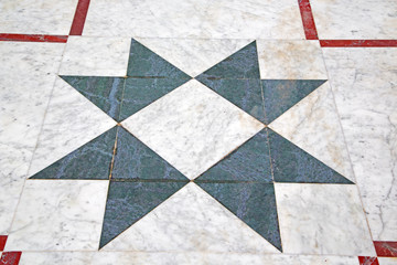 marble mosaic in  old city  and history travel