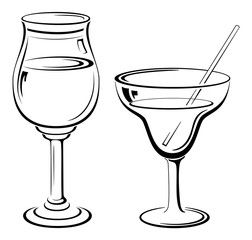 Glass with Drinks, Pictograms
