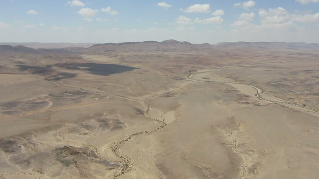 Aerial shot of Israel desert