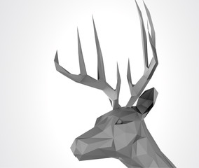 Deer stylized low poly - 93023223