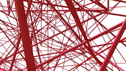 red low poly wire construction concept concepts connection - 93023286