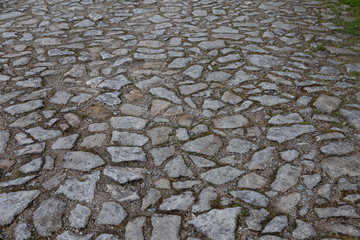Typical pavement on the Camino Portugues