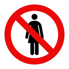 No woman sign