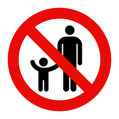 Parent and child symbol. Warning sign © nikolae