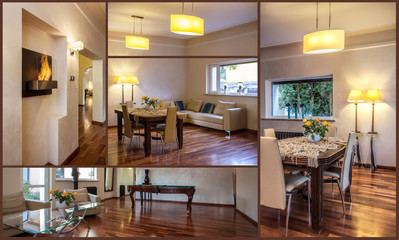 Collage of luxury living room