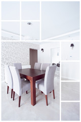 Bright elegant dining room