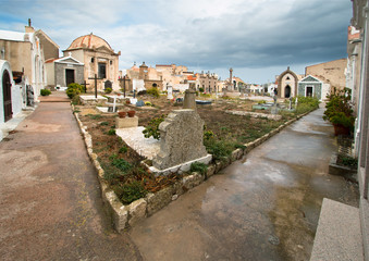 The old marine cemetery, Cimetiere Marin, in Bonifacio, Corsica, France 