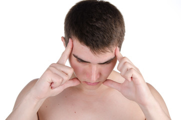 Naklejka premium man with headache 