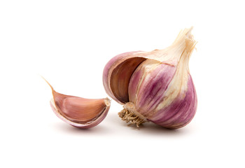 garlic isolated on white background