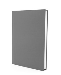 grey book isolated on white background