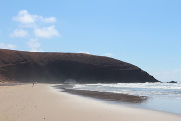 Lezgira beach in Morocco.
