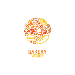 Vector logo design element with icons