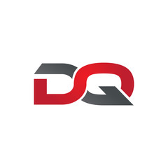 DQ company linked letter logo red