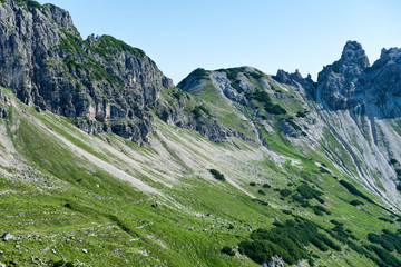 Fototapeta na wymiar Fuchsensattel near Hochvogel Mountain, Austria