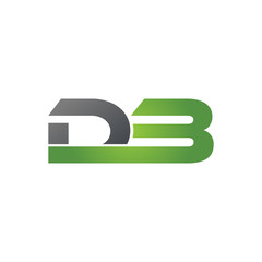 DB company linked letter logo green