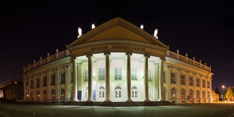 Fototapeta na wymiar museum fridericanum kassel germany at night high definition pano