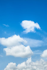 Naklejka na ściany i meble Beautiful blue sky and beautiful cloud as background texture