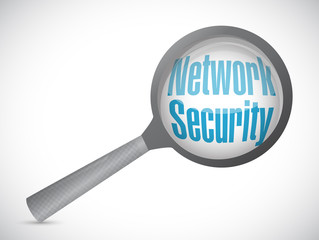 network security magnify search sign concept