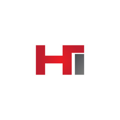 HI company linked letter logo red