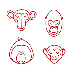 Funny Animal Vector illustration Icon Set