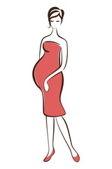 Pregnant woman silhouette