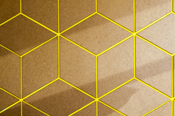Geometric wallpaper with yellow lines