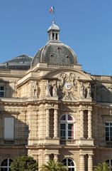 Obraz premium Luxembourg Garden in Paris. Luxembourg Palace is the official residence of the French Senate.