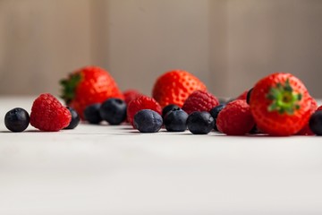 Fresh berries in close up